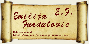 Emilija Furdulović vizit kartica